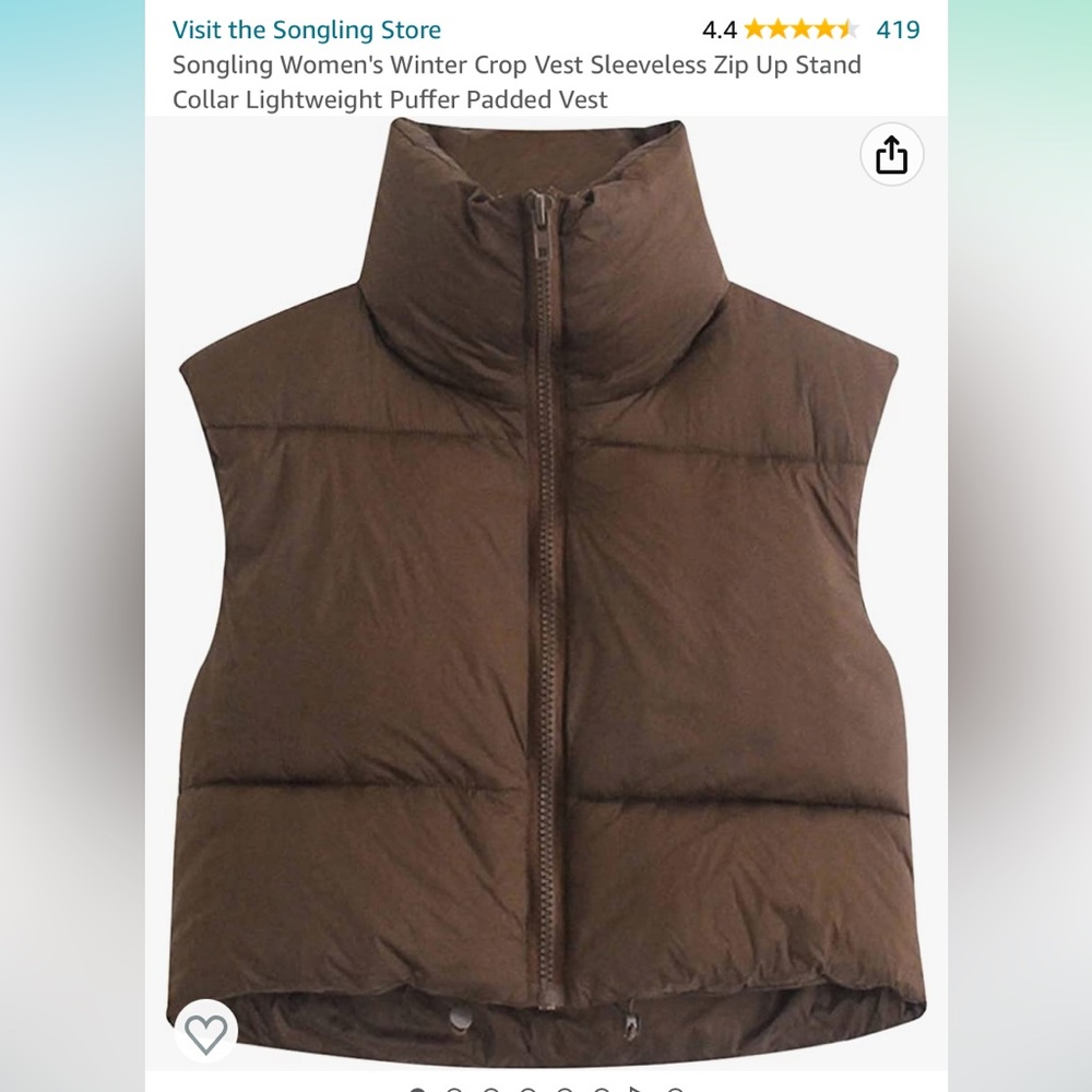 Songling Cropped Puffer Vest